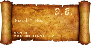 Dezső Bea névjegykártya